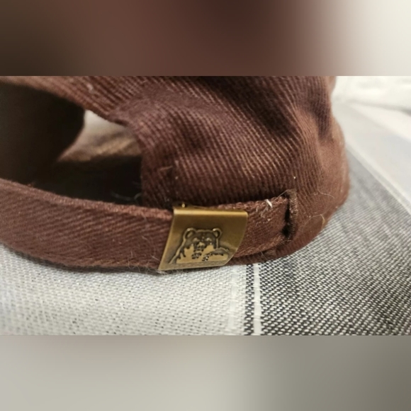 Kodiak 100 Leather Patch Est 1910 Hat Beige Brown Strapback Baseball Cap - Picture 6 of 9